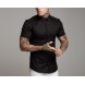 Loose Size Men Shirts Black white 100% Cotton Short Sleeve men's shirt